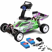 WLtoys 104002 RC Car High Speed 60km/h 1/10 2.4GHz 4WD Racing Car RTR Toy for Kids Boys with Brushless Motor Metal Chassis (104002 2 * 3000)