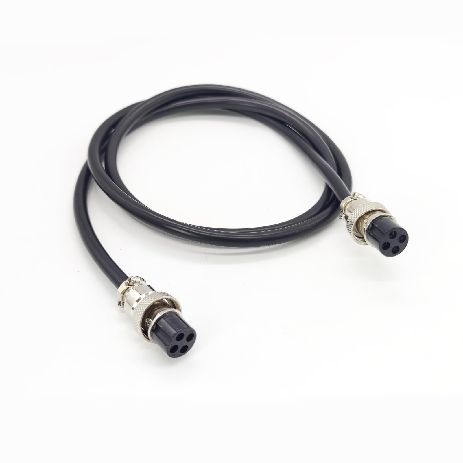 3.28 ft GX16 4 Pin Cable Double Female Head Aviation Cordset, GX16 4 Pin Panel Mount Circular Metal Aviation Connector Adapter Female to Female 20AWG (1Meter)