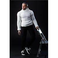 HiPlay 1/6 Scale Male Figure Doll Clothes, Sweater, Costume for 12 inch Male Action Figure Phicen/TBLeague CM057 (White)