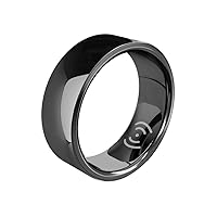 IVY Smart Fitness Tracker Ring with Heart Rate, Blood Pressure, Blood Oxygen, Temperature, Calorie, Sleep Monitor and Pedometer (Black,17#)