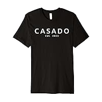 Mens Casado Est. 2023 Married Man Husband Latino Spanish Wedding Premium T-Shirt
