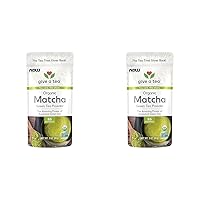 NOW Foods, Certified Organic Matcha Green Tea Powder, Non-GMO Project Verified, 3-Ounce (Pack of 2)