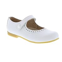 FOOTMATES Emma Patent Leather Mary Jane Girls Party Dress Shoes with Custom-Fit Insoles, Hard Bottom, Slip-Resistant Non-Marking Outsoles - for Toddlers and Little Kids, Ages 1-8