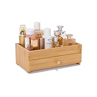 Makeup Storage Organizers for Vanity, Bathroom Countertop Organizer Bamboo Cosmetic Skincare Perfume Organizers