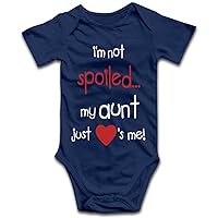 I'm Not Spoiled My Aunt Just Loves Me Baby Bodysuit Short/Long Sleeve Jumpsuit Rompers Unisex Outfits