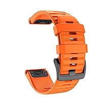 22 26mm Silicone WatchBand Strap for Coros VERTIX 2 Smart Watch Quick Easy Fit Wristband Belt Bracelet Correa (Color : Orange, Size : 22mm Coros VERTIX)