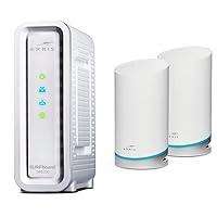 ARRIS Surfboard | SB8200 DOCSIS 3.1 Modem (1 Gbps Max Speeds) & W121 AX6600 WiFi 6 Mesh Tri-Band Router System Bundle (Coverage up to 5,500 sqft) | 2 Year Warranty | Mesh with Your Cable Internet