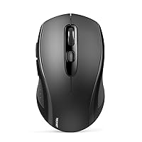 Wireless Mouse, Bluetooth Mouse for Laptop 2-in-1(BT 5.0/3.0+2.4Ghz) Computer Mouse, Portable Ergonomic PC Mouse Wireless with USB Receiver, Compatible with MacBook Pro Air Chromebook