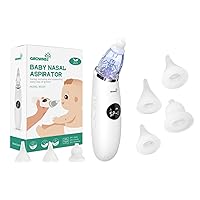 GROWNSY Nasal Aspirator for Baby with 7 Food-Grade Silicone Replacement Nozzles