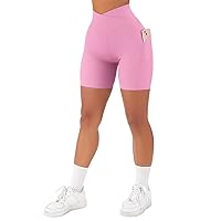 SUUKSESS Women Cross Workout Shorts with Pockets 5