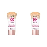 Maybelline Dream Fresh Skin Hydrating BB cream, 8-in-1 Skin Perfecting Beauty Balm with Broad Spectrum SPF 30, Sheer Tint Coverage, Oil-Free, Medium/Deep, 1 Fl Oz (Pack of 2)