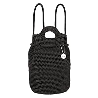The Sak Small Dylan Backpack in Crochet, Adjustable Backstrap, Black
