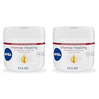 Nivea Intense Healing Cream, Moisturizing Body Cream for Dry Skin, 13.5 oz jar (Pack of 2)