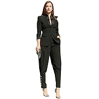Women's Two Pieces Suit Single Breasted Jacket and Pants Outfits Office Lady Formal Activity