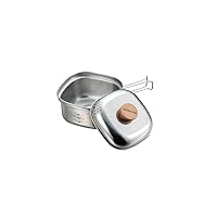 Captain Stag UH-4202 Stainless Steel Square Ramen Cooker, 0.3 gal (1.3 L), Made in Japan, Made in Japan