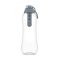 DAFI Sport Water Bottle with Filter Gray | 24 oz | Personal Reusable Water Bottle, Backpacking Filter Replacement, tap Water Straw Purifier, Water for Travel | Made in Europe