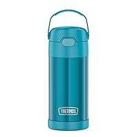 THERMOS FUNTAINER Water Bottle with Straw - 12 Ounce, Teal - Kids Stainless Steel Vacuum Insulated Water Bottle with Lid