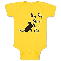 Custom Baby Bodysuit My Big Sister is A Cat Lover Kitty Funny Boy & Girl Clothes