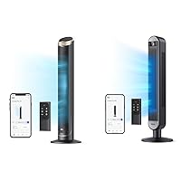 Dreo 40'' WiFi Tower Fan, 26ft/s High-Speed Cooling with 42 Inch Quiet Bladeless Standing LED Display, 6 Speeds, Works Alexa/Google