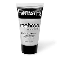 Mehron Makeup Fantasy FX Cream Makeup | Water Based Halloween Makeup | Silver Face Paint & Body Paint For Adults 1 fl oz (30ml) (Silver)