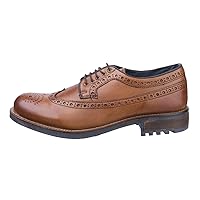 Men's Mens Poplar Lace Up Brogue Shoes 10 UK Tan