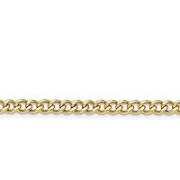 Stainless Steel 4mm Ip Gold Plated Polished Fancy Lobster Closure 30inch Curb Chain Necklace 30 Inch Jewelry for Women