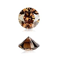 1.24 Cts of 6.85x6.83x4.30 mm GIA Certified SI1 Clarity Round Brilliant Cut (1 pc) Loose Un-Treated Natural Fancy Dark Orangy Brown Diamond