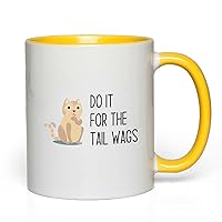 Veterinarian 2Tone Yellow Mug 11oz - do it for the tail wags - Marine Veterinary Nutrition Dietary Clinical Anesthesist Equine Zoology Dentistry Surgical Internal Medicine