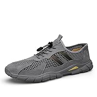 Men's Casual Oxford with Breathable Knit Fabric Upper, lace-up Closure, Memory Foam Insole, Rubber Sole