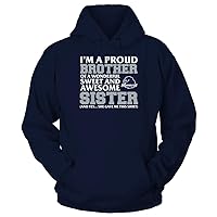 FanPrint Monmouth Hawks - I'm A Proud Brother of an Awesome Sister T-Shirt