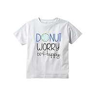 Baby Tee Time Boys' Crew Neck TEE Donut Worry be Happy Funny Shirt