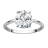 SPEC GOLD 2.80 CT Cushion Moissanite Engagement Ring Wedding Eternity Band Vintage Solitaire Halo Silver Jewelry Anniversary Promise Ring Gift