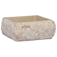 vidaXL Cream Marble Sink - Elegant, Sturdy Handmade Basin for Bathrooms/Washrooms - Simple to Clean, 11.8