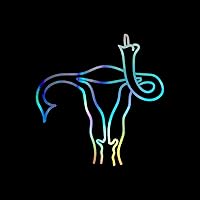 Uterus Middle Finger Decal Vinyl Sticker Auto Car Truck Wall Laptop | Holographic | 5.5