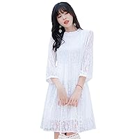 Women's Summer Dress,White Real Silk Midi Outfit
