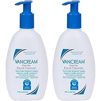 Vanicream Gentle Facial Cleanser for Sensitive Skin, 8 fl oz pack of 2