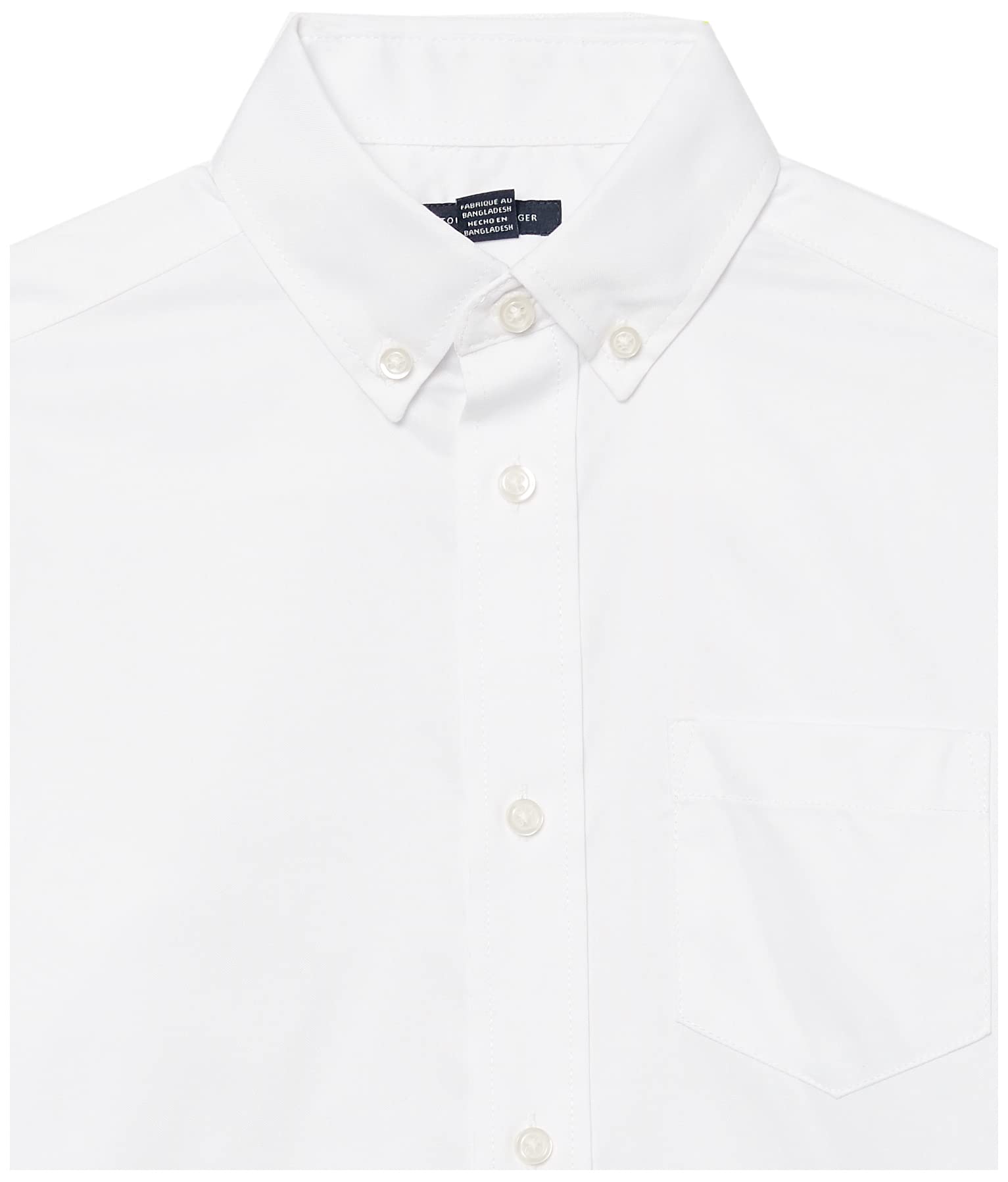 Tommy Hilfiger Boys Oxford Long Sleeve Dress Shirt, Collared Button-Down with Chest Pocket, Regular Fit