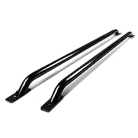 Pair of Mild Steel Black Truck Side Bar Rail Compatible with Silverado/Sierra 1500 5.7ft Short Bed Cab