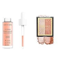 wet n wild Prime Focus Primer Serum and MegaGlo Blushlighter Set, Blendable Blush & Highlighter Duo with Shimmery Metallic Finish