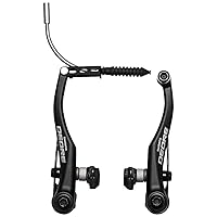 Boao Complete V-Type Bike Brake Set, Front and Rear Bike MTB Brake Inner  and Outer Cables and Lever Kit Includes Calipers Levers Cables(Black)