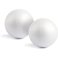 2 Pack Foam Balls for Crafts 6-Inch Round White Polystyrene Spheres for DIY  Projects Ornaments School Modeling Drawing 6 Inches Diameter