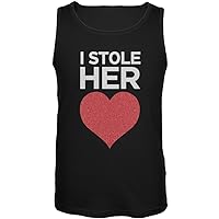 Old Glory I Stole Her Heart Black Mens Tank Top - X-Large