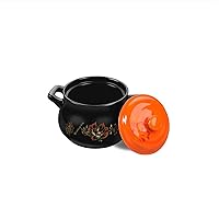 MEIYITIAN Casserole High Temperature Health Soup Ceramic Small Casserole Soup Pot Stew Pot Open Fire Home Stockpot 4.5L