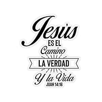 Sticker Decal Novelty Él ES El Camino, La Verdad Y La Vida Juan 14:16 Vintage Scripture Stickers for Laptop Car 6