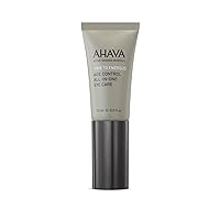 AHAVA Time To Energize Men's Age Control All-in-One Eye Care - Refreshing & Hydrating Gel to Smooth Undereye Area, Reduce Dark Circles, with Osmoter, Aloe Vera, Caffeine, Peptides & G-Force, 0.5 Fl.Oz
