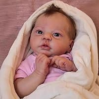 Angelbaby Reborn Real Baby Dolls Evi - 19 inch Perfectly Cute Realistic Newborn Baby in Soft Silicone Life Like Preemie Handmade Live Reborns for Girls Birthday Gifts
