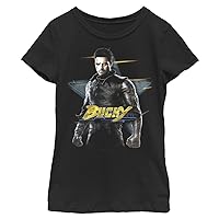Marvel Likeness The Falcon and The Winter Soldier on The Run Girl's Solid Crew Tee