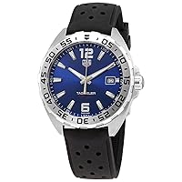 Tag Heuer Formula 1 Blue Dial Steel Men's Watch with Black Rubber Strap WAZ1118.FT8023
