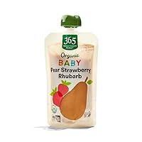 365 by Whole Foods Market, Baby Food Pear Strawberry Rhubarb Organic, 4 Ounce