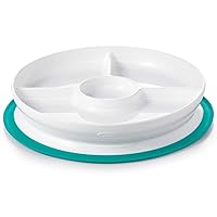 Tot Stick & Stay Suction Divided Plate - Teal, 1 Count (Pack of 1)